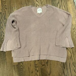 Cotton On Pink V-Neck Sweater with Flared Sleeves